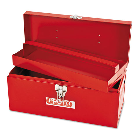 General Purpose Tool Boxes, Single Latch, 14 in x 6 in x 6 1/2 in, Steel, Red 577-9954-NA