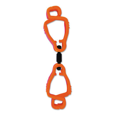 Glove Tethers, 1 Compartment, Orange, Used w/ Belt, Rubber/Plastic 577-PPEGLVPOU