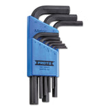 Metric Hex Key Sets, 9 per holder, Hex Tip, Metric 577-4984
