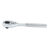 Classic Standard Length Pear Head Ratchet, 1/4 in Dr, 5 in L, Alloy Steel, Knurled Handle 577-4749