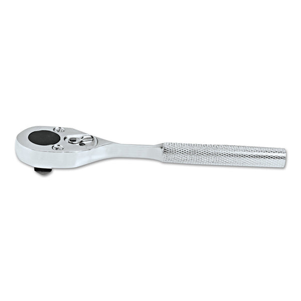 Classic Standard Length Pear Head Ratchet, 1/4 in Dr, 5 in L, Alloy Steel, Knurled Handle 577-4749