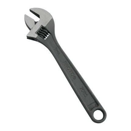 Protoblack Adjustable Wrench, 8 in L, 1-1/8 in Opening, Black Oxide 577-708SB