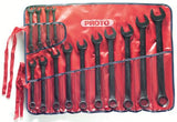Protoblack Torqueplus Combination Wrench Set, 14 Piece, 12 Points, Inch, Satin, Black Oxide 577-1200FBASD