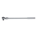 Round Flex-Head Ratchet Handles, 1/2 in Dr., 17 3/32 in, Full Polish 577-5457F