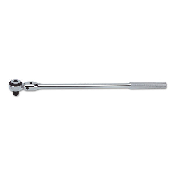 Round Flex-Head Ratchet Handles, 1/2 in Dr., 17 3/32 in, Full Polish 577-5457F