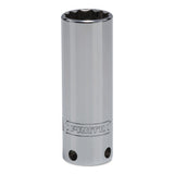 Tether-Ready Drive Deep Sockets, 3/8 in Drive, 18 mm, 2 3/4 in L, 12 Points 577-5018M-TT