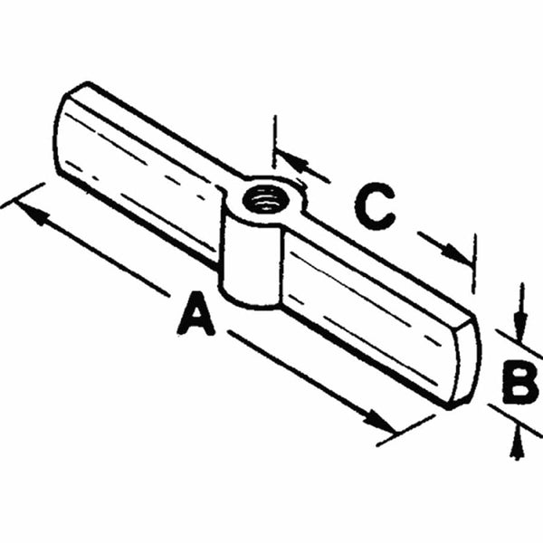 3/4-12 Acme 2-Way Threaded Crossarm 577-4226CA