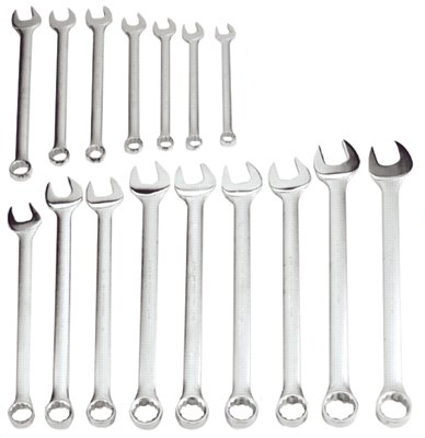 Torqueplus 12-Point Combination Wrench Sets, 16 Piece, 12 Points, Inch, Satin 577-1200F-HD