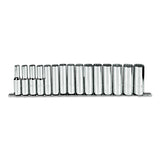 Torqueplus Metric Deep Socket Set, 15 Pc, 1/2 in, 12 Point 577-54207
