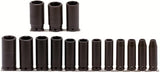 Torqueplus Deep Impact Socket Set, 15 Pc, 1/2 in, 6 Point 577-74114