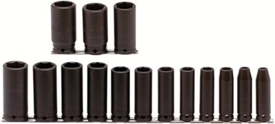 Torqueplus Deep Impact Socket Set, 15 Pc, 1/2 in, 6 Point 577-74114
