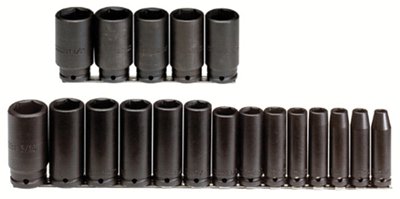 Torqueplus Deep Impact Socket Set, 19 Pc, 1/2 in, 6 Point 577-74116
