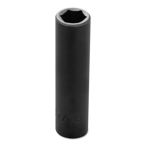 Torqueplus Deep Impact Sockets , 3/8 in Drive, 7/16 in Opening, 6 Points 577-7714H