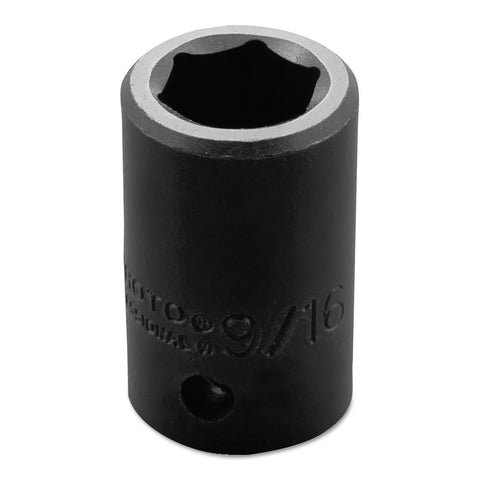Torqueplus Impact Sockets, 1/2 in Drive, 9/16 in Opening, 6 Points 577-7418H