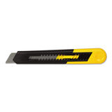 Quick Point Knife, 6-1/2 in, Snap-Off, Carbon Steel, Black/Yellow 680-10-151