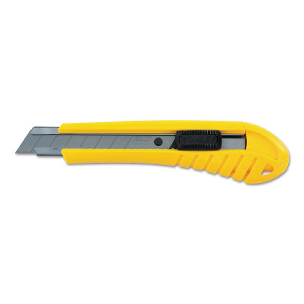Standard Snap-Off Knife, 18 mm Steel Blade, Plastic Handle, Yellow 680-10-280
