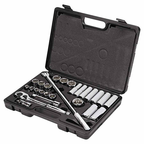 26 Piece Socket Sets, 1/2 in Drive, 6 Point, 12 Point 576-85-434