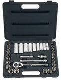 34 Piece Standard and Deep Socket Sets, 3/8 in, 12 Point 576-85-405