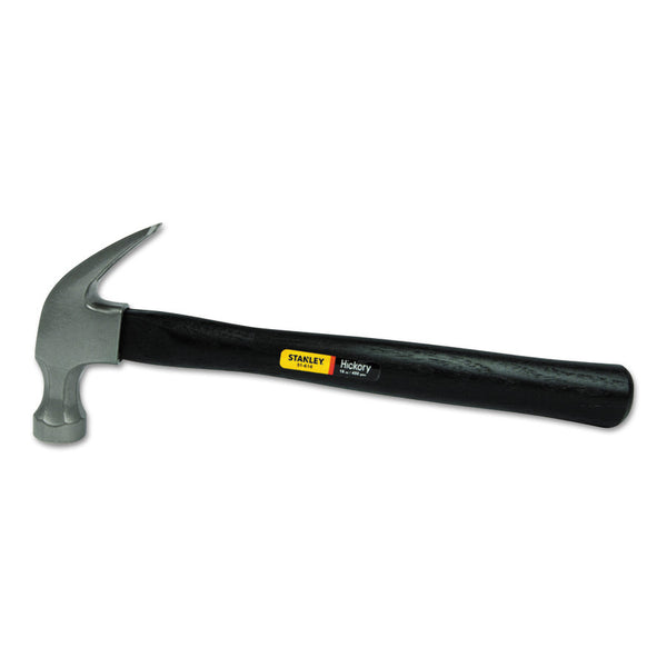 Wood Handle Nail Hammer, High Carbon Steel, Hickory, 13-1/4 in L, 16 oz Head 680-51-616
