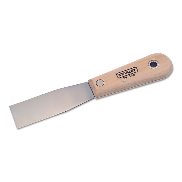 Wood Handle Putty Knife, 1-1/4 in W, Flexible Blade 680-28-540