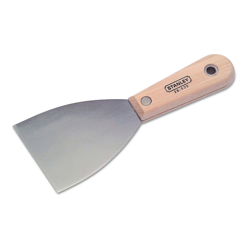 Wood Handle Wall Scrapers, 3 in Wide, Flexible Blade 680-28-539