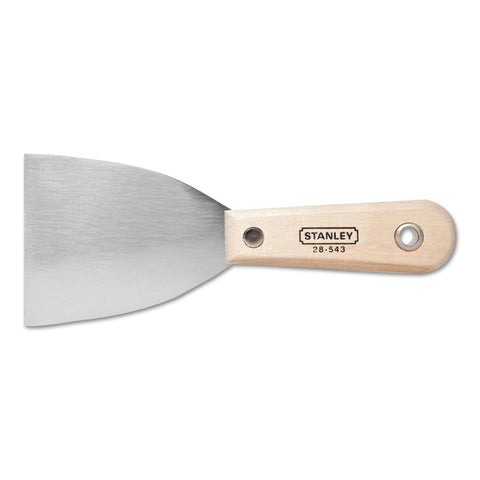 Wood Handle Wall Scrapers, 3 in Wide, Stiff Blade 680-28-543