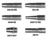 25 Series Nozzles, Coarse Thread, 1/8 in. Tip Recess, 5/8 in, For No. 5 Gun 358-1250-1420