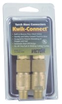 Kwik-Connect Torch Plain Pak, Brass, Any Fuel Gas, Oxygen, 9/16 in-18 R and L 341-0656-0000