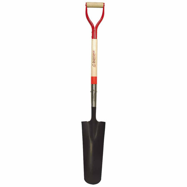 Drain Spade, 16 in L x 4.75 in W Round Blade, 29 in North American Hardwood Steel/Wood D-Grip Handle 760-47103