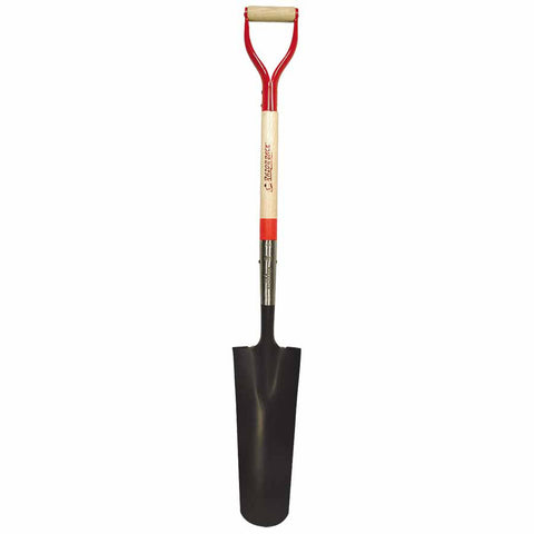 Drain Spade, 16 in L x 4.75 in W Round Blade, 29 in North American Hardwood Steel/Wood D-Grip Handle 760-47103