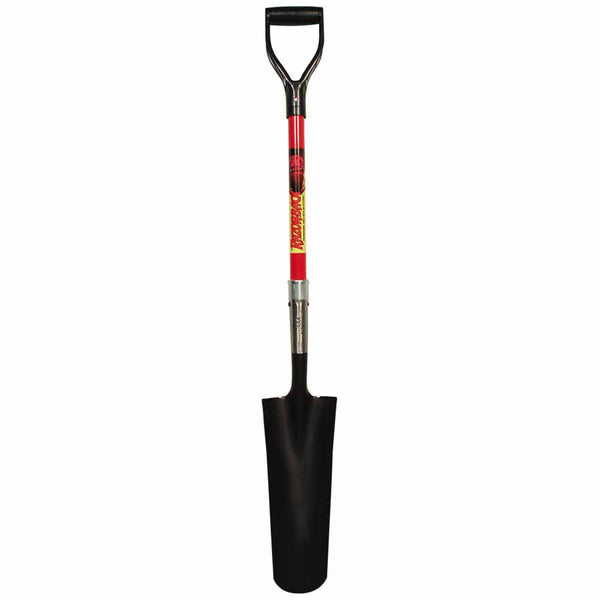 Drain Spade, 16 in L x 4.75 in W Round Blade, 30 in Fiberglass Poly D-Grip Handle 760-47604