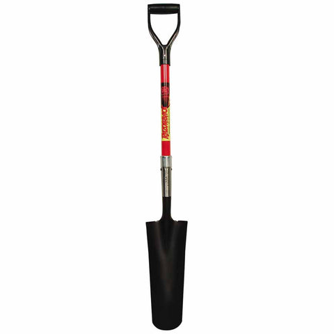 Drain Spade, 16 in L x 4.75 in W Round Blade, 30 in Fiberglass Poly D-Grip Handle 760-47604
