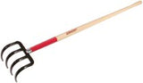 4-Tine Potato/Refuse Hook, 7.5 in Broad/Oval Tines with Diamond Pt, 54 in Handle 760-75138