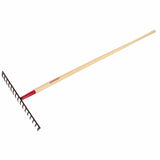 Level Rake, 17 in Forged Steel Blade,16 Tine, 66 in White Ash Handle 760-63111