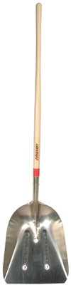Aluminum Scoop, 17.75 in L x 14.5 in W Blade, 48 in White Ash Straight Handle, Western-Pattern 760-53127