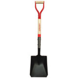 Square Point Transfer Shovel, 9.5 in W x 12 in L, Open-Back/Rolled-Step, 30 in Hardwood Steel D-Grip Handle 760-42101