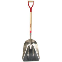 Aluminum Scoops, 19.75 x 15.25 Blade, 36 in White Ash Steel D-Grip 760-53173
