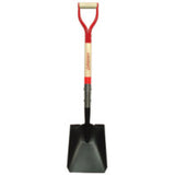 Square Point Transfer Shovel, 9.5 in W x 12 in L, Forward-Turned Step/Open-Back, 30 in Hardwood Steel D-Grip Handle 760-42116