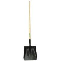 Steel Coal Shovel, 14.5 in L x 11.5 in W Blade, 48 in Wood Straight Handle 760-54246