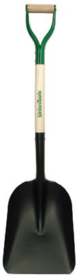 Steel Scoop, 15 in L x 11 in W Blade, 30 in North American Hardwood D-Grip Handle 760-50139