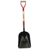Steel Scoops, 17 in x 14 in Blade, 27 in White Ash Steel D-Grip Handle 760-53117