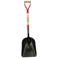 Steel Scoops, 17 in x 14 in Blade, 27 in White Ash Steel D-Grip Handle 760-53117