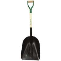Steel Scoops, 19 in x 15 in Blade, 27 in White Ash Steel D-Grip Handle 760-53121