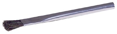 Acid/Flux Brush, 1/2 in W, 3/4 in Trim, Black Horsehair, Tin Ferrule handle 804-44090