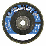 Tiger Big Cat High Density Flap Disc, 4-1/2 in dia, 40 Grit, 5/8 in-11, 12000 RPM, Type 27 804-50808