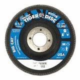 Tiger Big Cat High Density Flap Disc, 4-1/2 in dia, 120 Grit, 7/8 in Arbor, 12,000 RPM, Type 27 804-50806