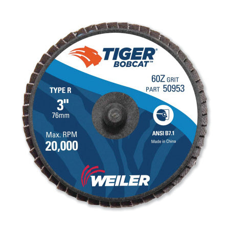 3" Bobcat Mini Abrasive Flap Disc, Conical (Ty29), Type R Mount, 60Z 804-50953