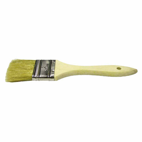 Chip & Oil Brushes,1 1/2 in wide,, 1 1/2 in trim, White China, Wood handle 804-40180