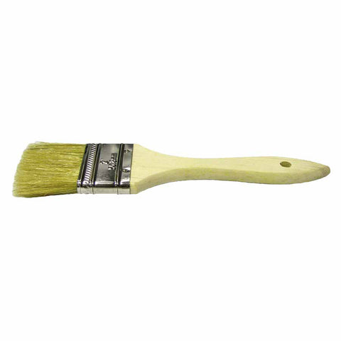 Chip & Oil Brushes, 4 in wide, 1 3/4 in trim, White China, Wood handle 804-40184