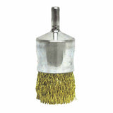 Coated Cup Crimped Wire End Brush, Brass, 20,000 rpm, 1" x 0.0118" 804-10091